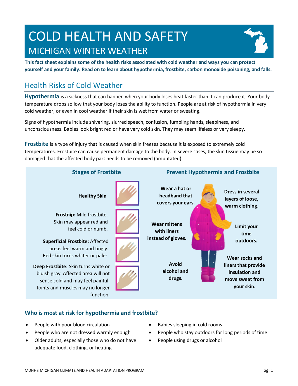 Cold Health and Safety Fact Sheet