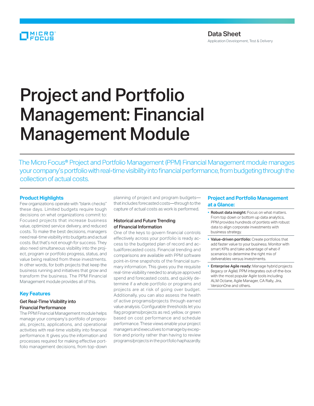 Project and Portfolio Management: Financial Management Module