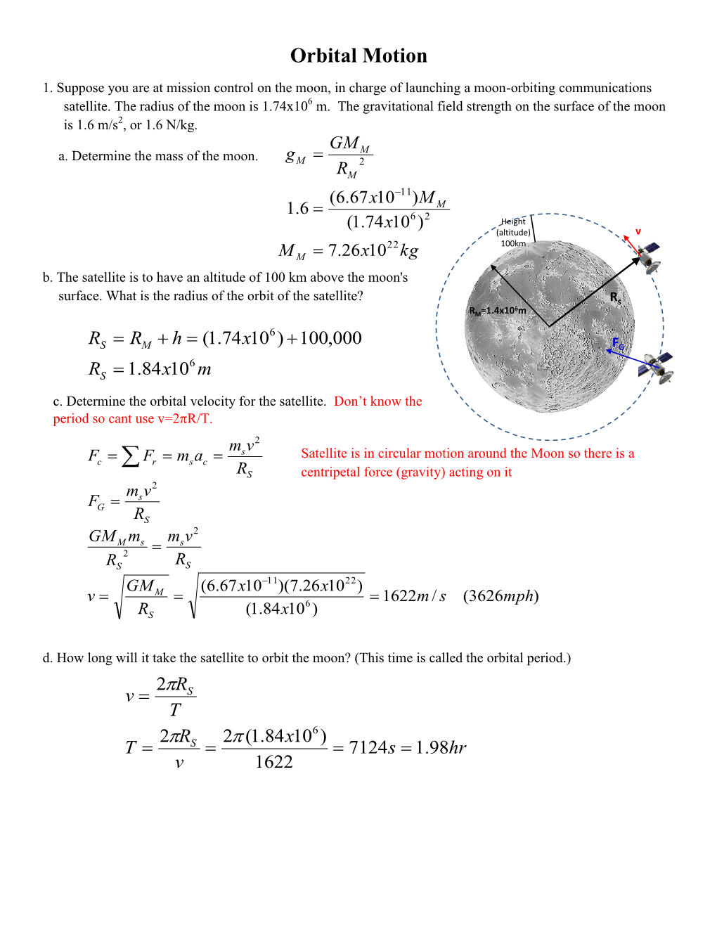 Orbital Motion