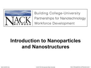 Introduction to Nanoparticles and Nanostructures