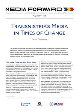 Transnistria's Media in Times of Change