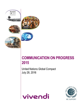 Vivendi's Communications on Progress