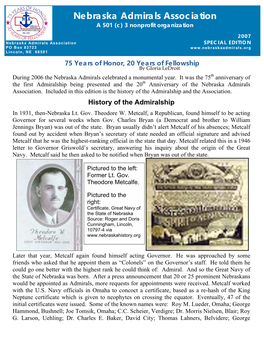 Special Edition-Historical Newsletter