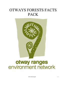 Otways Forests Facts Pack