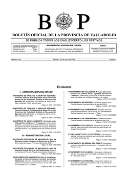 Boletín Oficial De La Provincia De Valladolid, Los Intere- Sados Podrán Presentar Reclamaciones, Reparos U Observaciones