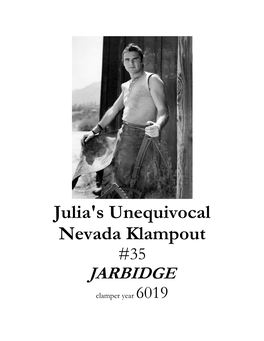 Julia's Unequivocal Nevada Klampout