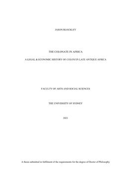 Thesis Submitted in Fulfilment of the Requirements for the Degree of Doctor of Philosophy