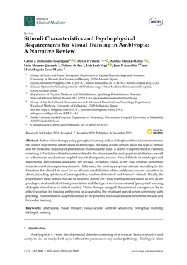 Stimuli Characteristics and Psychophysical Requirements for Visual Training in Amblyopia: a Narrative Review