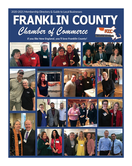 FRANKLIN COUNTY Chamber of Commerce If You Like New England, You’Ll Love Franklin County!