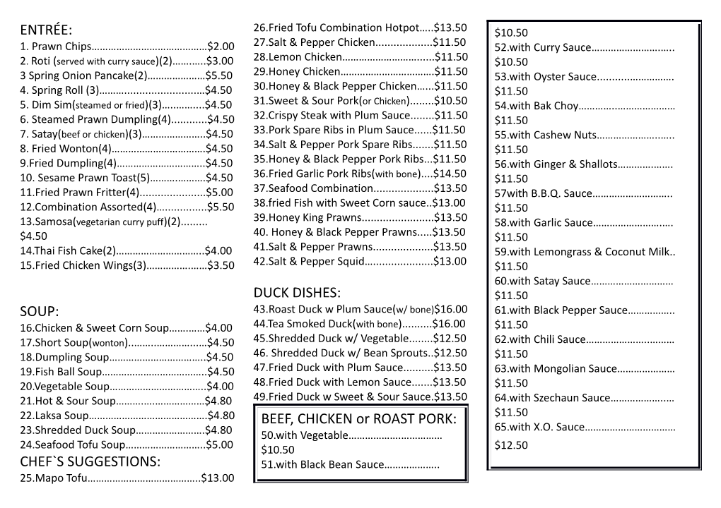 2. Roti (Served with Curry Sauce)(2) . $3.00