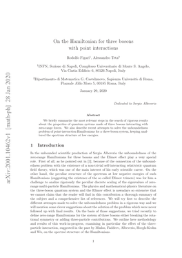 On the Hamiltonian for Three Bosons with Point Interactions