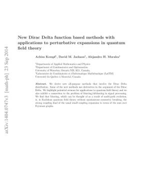 New Dirac Delta Function Based Methods with Applications To