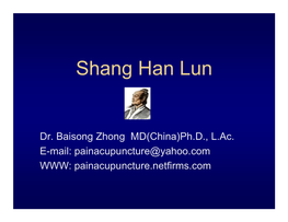Shang Han Lun(Cold Damage) 1