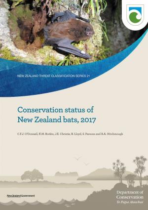 Conservation Status of New Zealand Bats, 2017