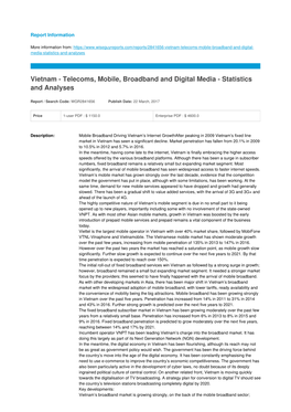 Vietnam-Telecoms-Mobile-Broadband-And-Digital- Media-Statistics-And-Analyses