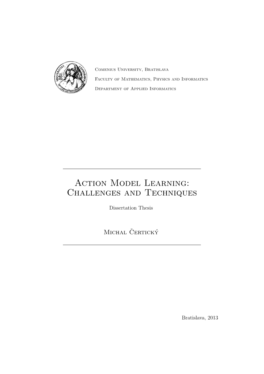 Action Model Learning: Challenges and Techniques