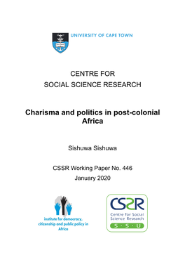 Charisma and Politics in Post-Colonial Africa