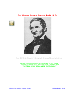 William Andrus Alcott, Ph.D, Ll.D
