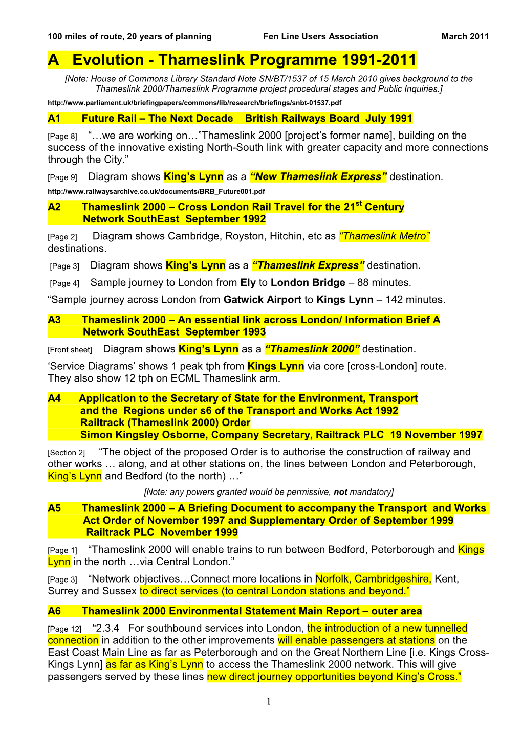 Thameslink Programme 1991-2011