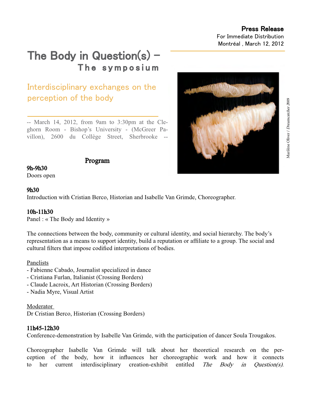 The Body in Question(S) - the Symposium