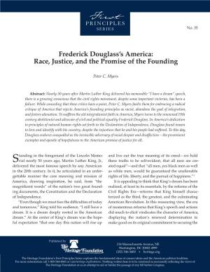 Frederick Douglass's America: Race, Justice, and the Promise Of