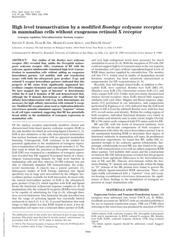 High Level Transactivation by a Modified Bombyx Ecdysone