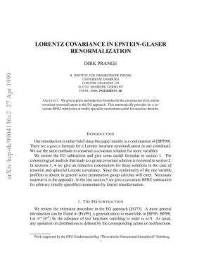 Lorentz Covariance in Epstein-Glaser Renormalization