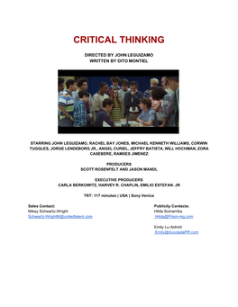 Critical Thinking