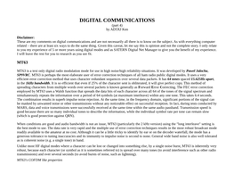 DIGITAL COMMUNICATIONS (Part 4) by AD5XJ Ken