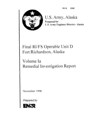 12/24/97 Final RI/FS Operable Unit D, Fort Richardson, Alaska