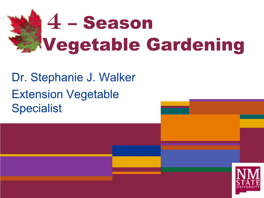 4-Season Vegetable Gardening