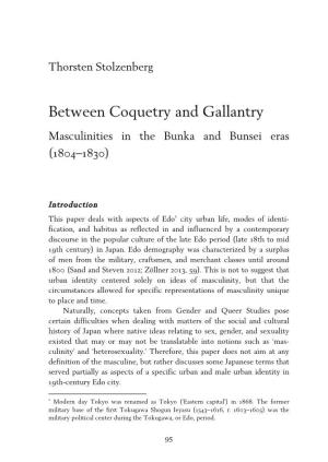 Between Coquetry and Gallantry Masculinities in the Bunka and Bunsei Eras (1804–1830)