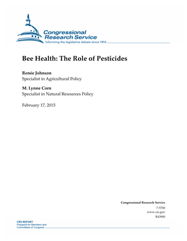 Bee Health: the Role of Pesticides