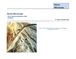 Stereo Microscope Part 4: Wrap-Up (Appendices Only) 3Rd Edition R