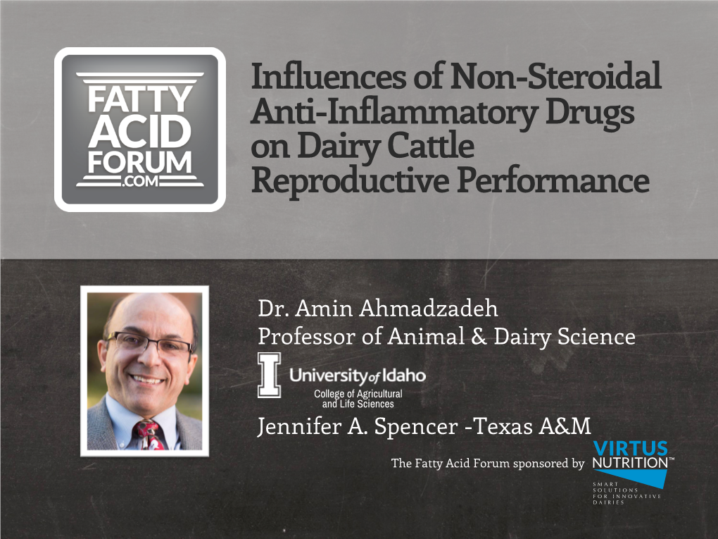 Influences of Non-Steroidal Anti-Inflammatory Drugs on Dairy Cattle Reproductive Performance
