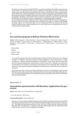 Geo-Neutrino Program at Baksan Neutrino Observatory Geoneutrino