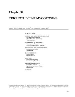Chapter 34 TRICHOTHECENE MYCOTOXINS