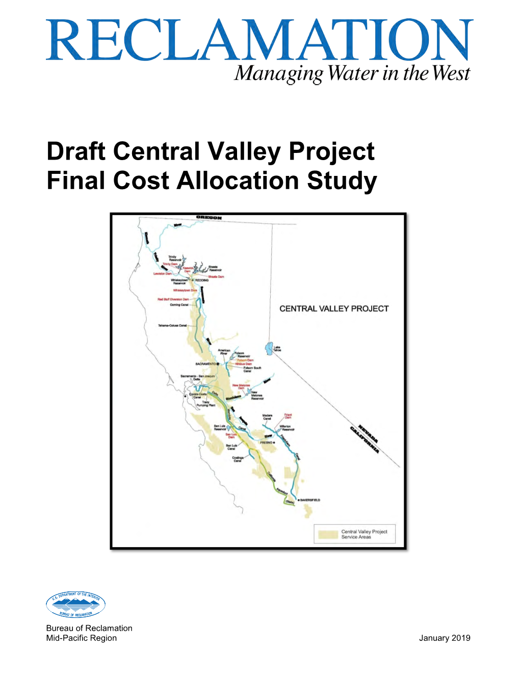 Central Valley Project Final Cost Allocation Study, March 2018