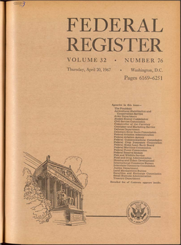 Federal Register Volume 32 Num Ber 76