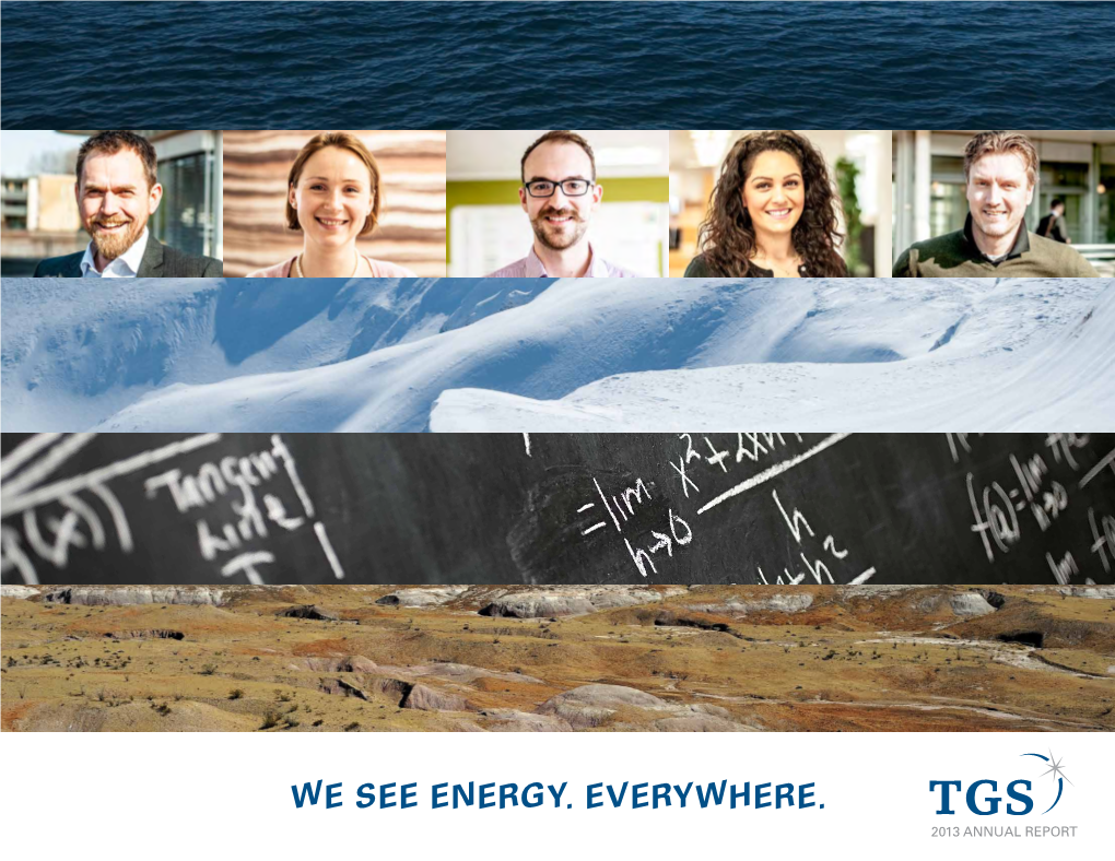WE SEE ENERGY. EVERYWHERE. 2013 ANNUAL REPORT We See Energy Everywhere