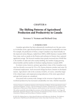 Chapter 6. the Shifting Patterns of Agricultural Production And