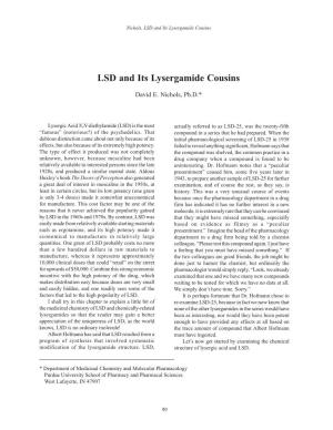 LSD and Its Lysergamide Cousins