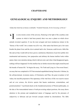 Genealogical Enquiry and Methodology