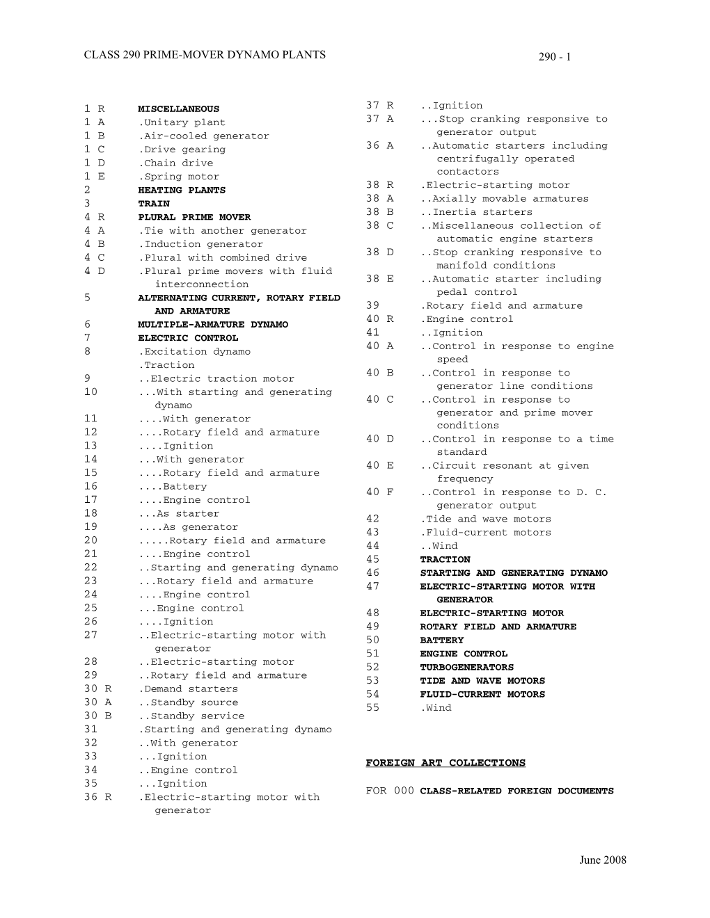 CLASS 290 PRIME-MOVER DYNAMO PLANTS June 2008