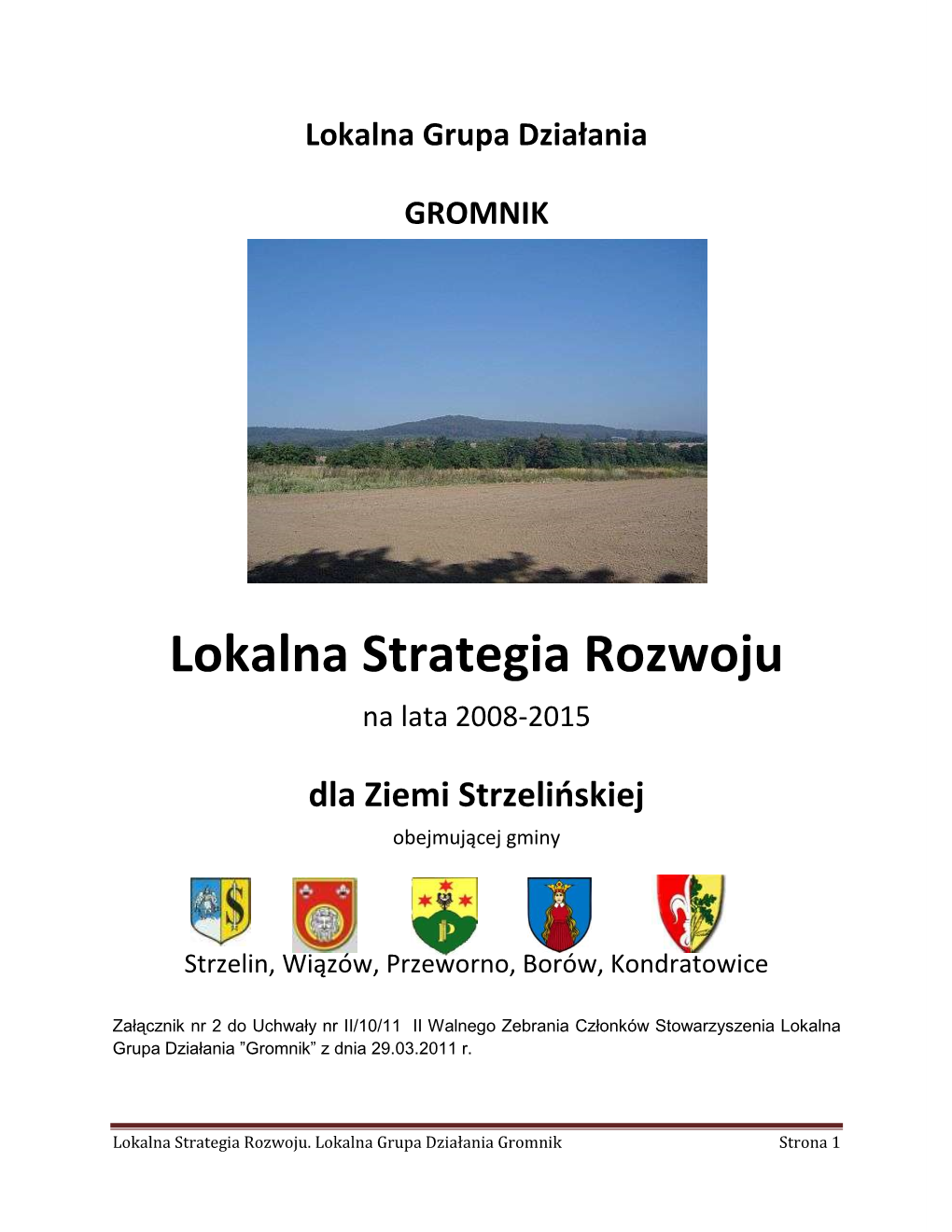 Lokalna Strategia Rozwoju Na Lata 2008-2015