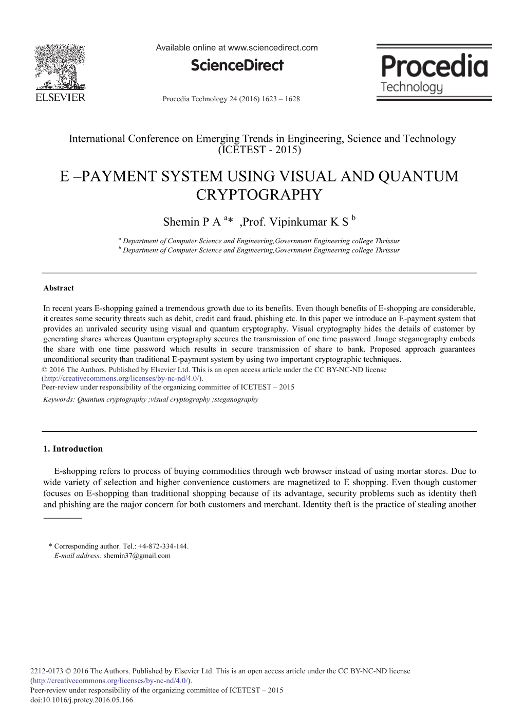 E –Payment System Using Visual and Quantum Cryptography