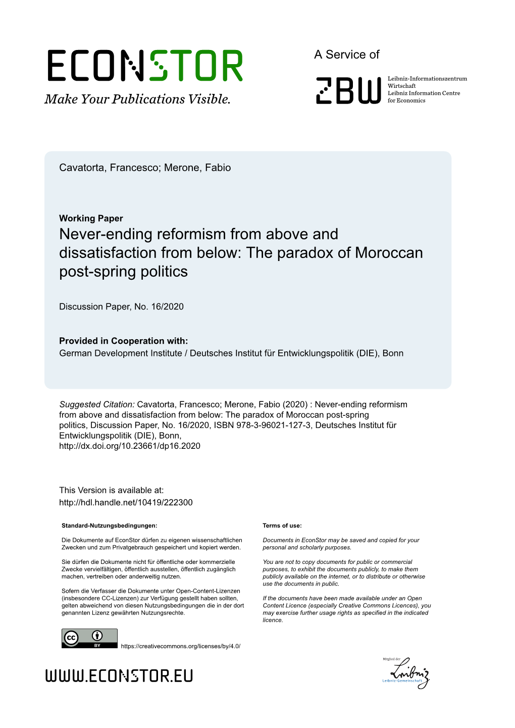 The Paradox of Moroccan Post-Spring Politics