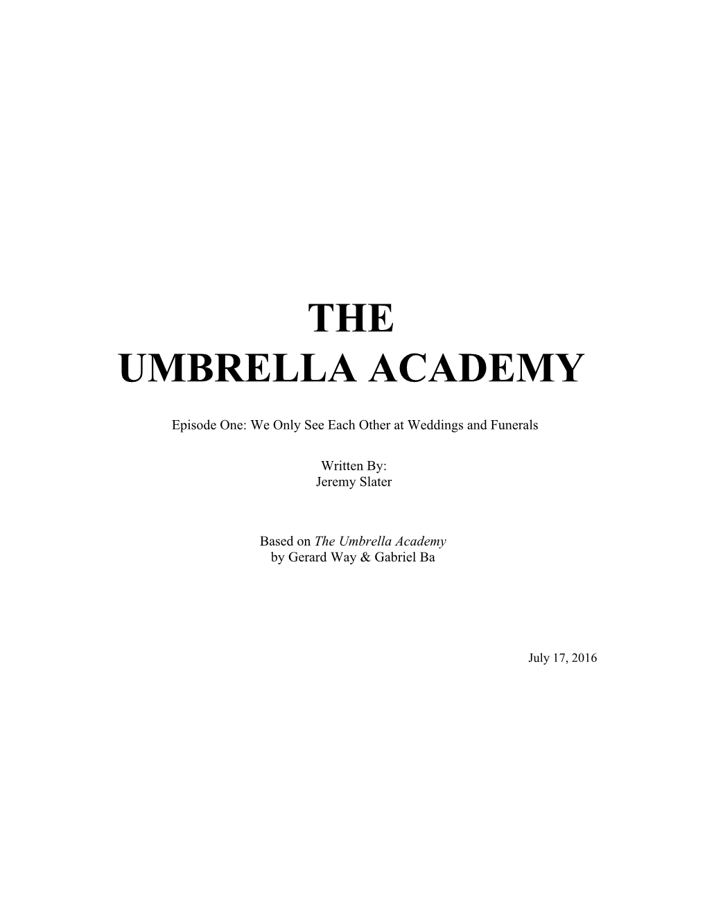 The Umbrella Academy