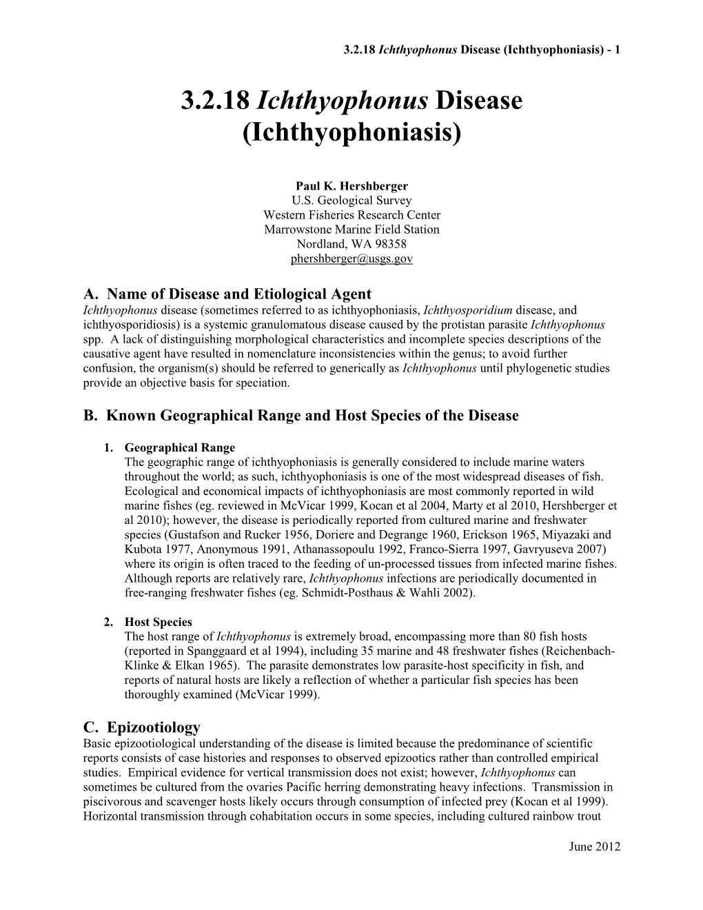 3.2.18 Ichthyophonus Disease (Ichthyophoniasis) - 1