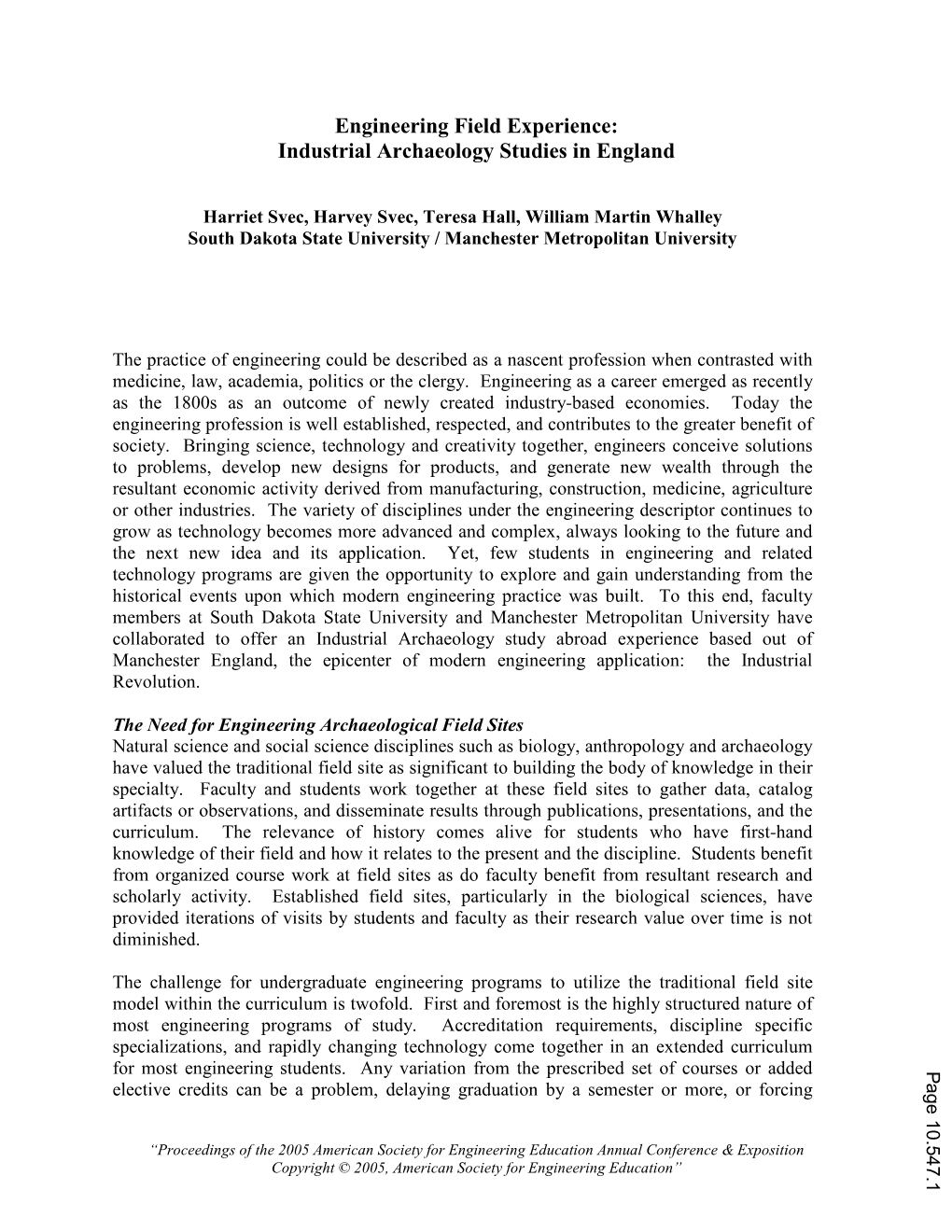 Industrial Archaeology Studies in England